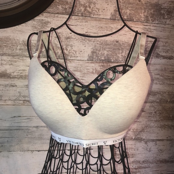 Victoria's Secret Other - Victoria's Secret t-shirt lightly lined wireless pink/tan bra size 32DDD​